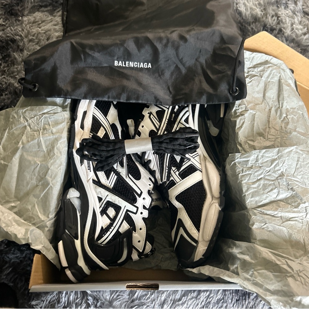Balenciaga Runner Black and Gray Sneakers